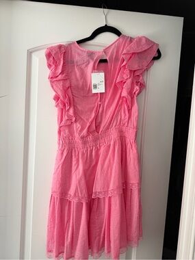 Forever 21 Pink Ruffle Tiered Dress
